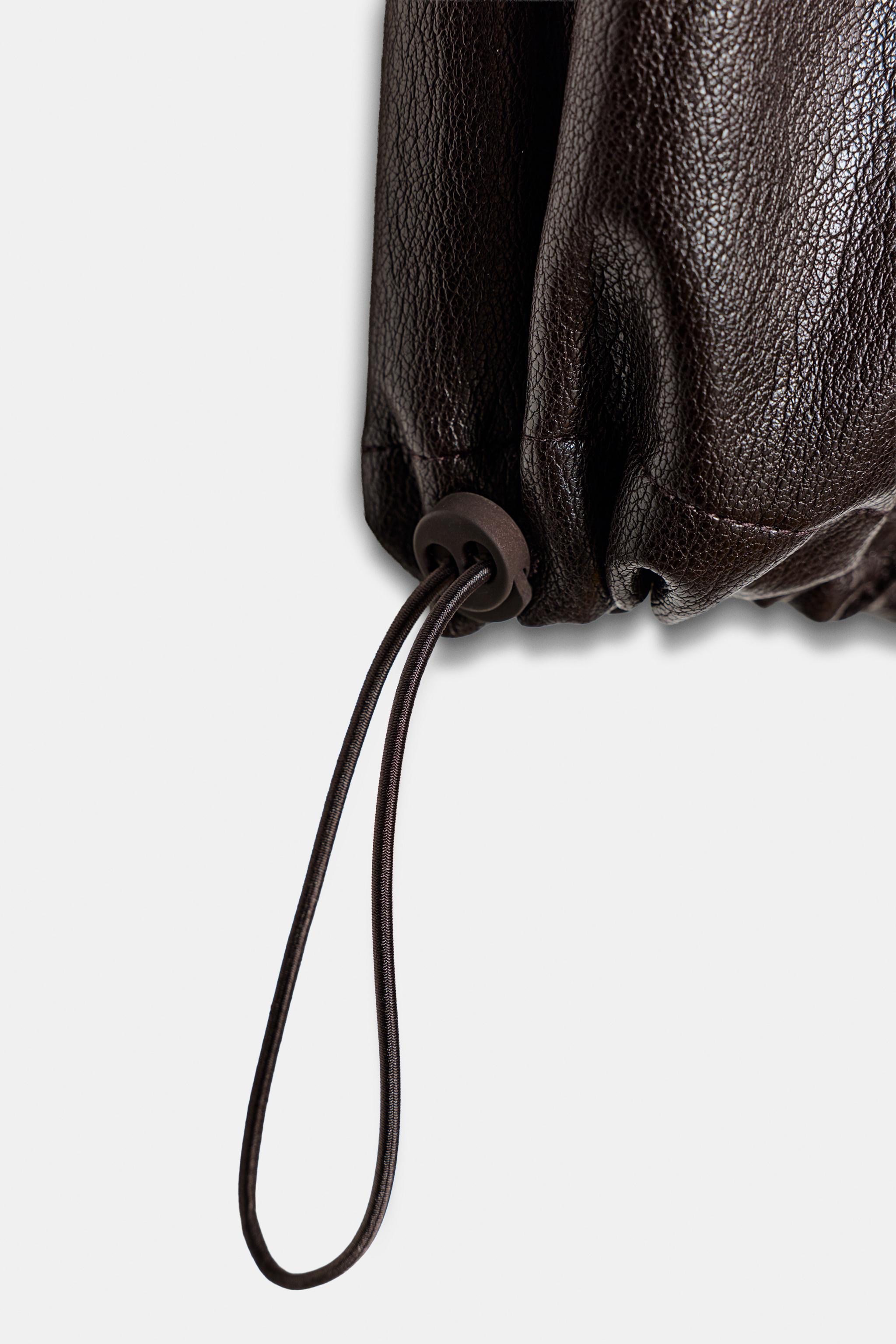 FAUX LEATHER BALLOON PANTS